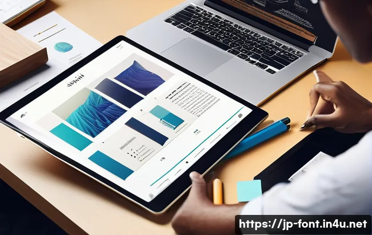 디자인 문서에서 사용자 정의 폰트 사용 - **Prompt 1: The Soul of a Brand in Typography**
    "A vibrant, high-angle shot of a young, stylish ...