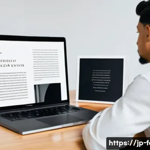 웹 문서와 인쇄 문서의 폰트 차이 - **Prompt:** "A thoughtful young graphic designer, in their late 20s, with a modern haircut and weari...