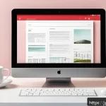 로고와 슬로건에 적합한 서체 선택법 - A sleek, modern workspace scene featuring a digital tablet displaying a brand logo in a clean sans-s...