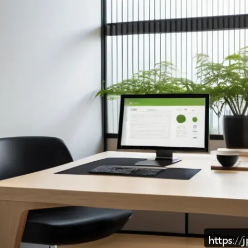 폰트 스타일과 문서 목적의 상관관계 - A modern Japanese office setting featuring a sleek business document displayed on a high-resolution ...